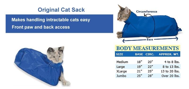 Large Cat Sack w/ Top Back Zipper