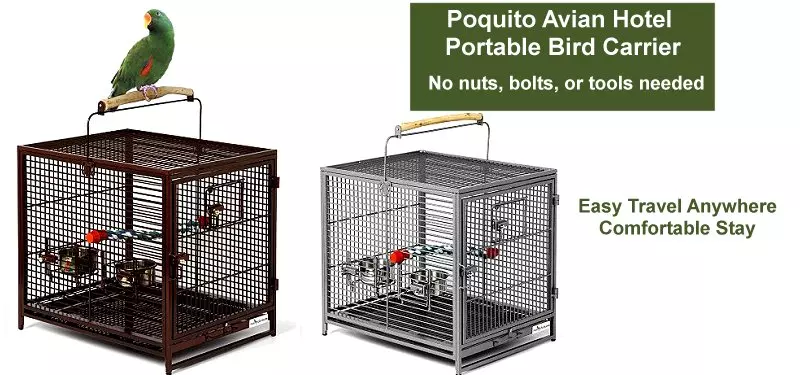 Poquito Avian Hotel Portable Bird Carrier